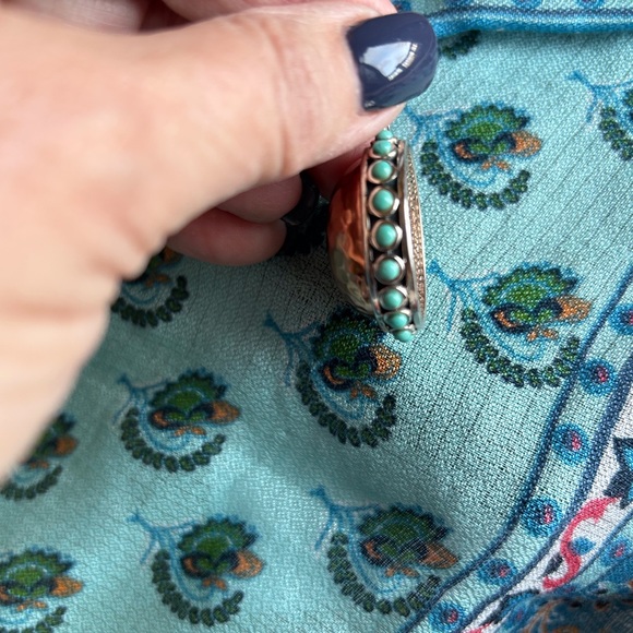 **SOLD**. Barse copper & turquoise pendant - Picture 2 of 5